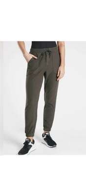Athleta Farallon Jogger Cotton Drawstring Pants in Charcoal Grey Size 10